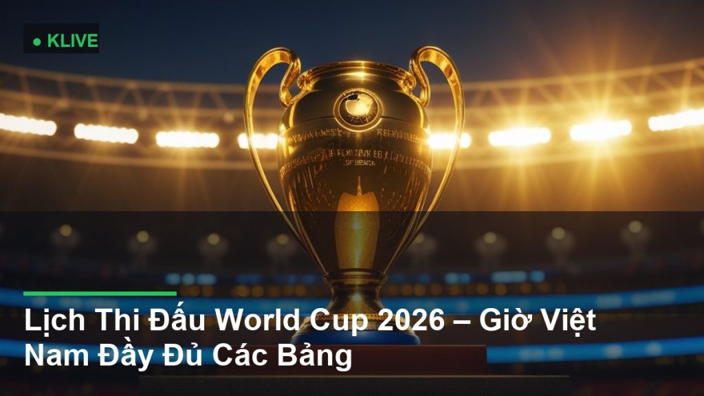 Lịch Thi Đấu World Cup 2026 – Giờ Việt Nam Đầy Đủ Các Bảng